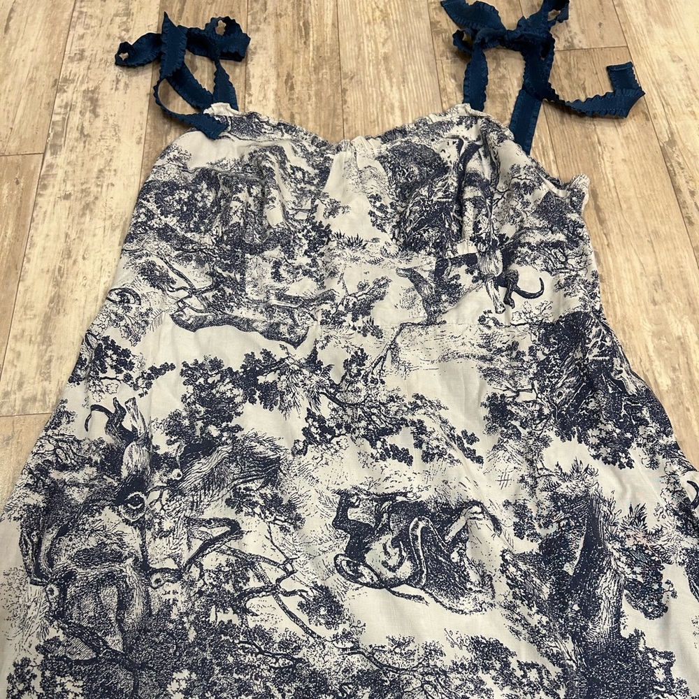 BloomChic Blue and White Toile Dress - Picture 2 of 7